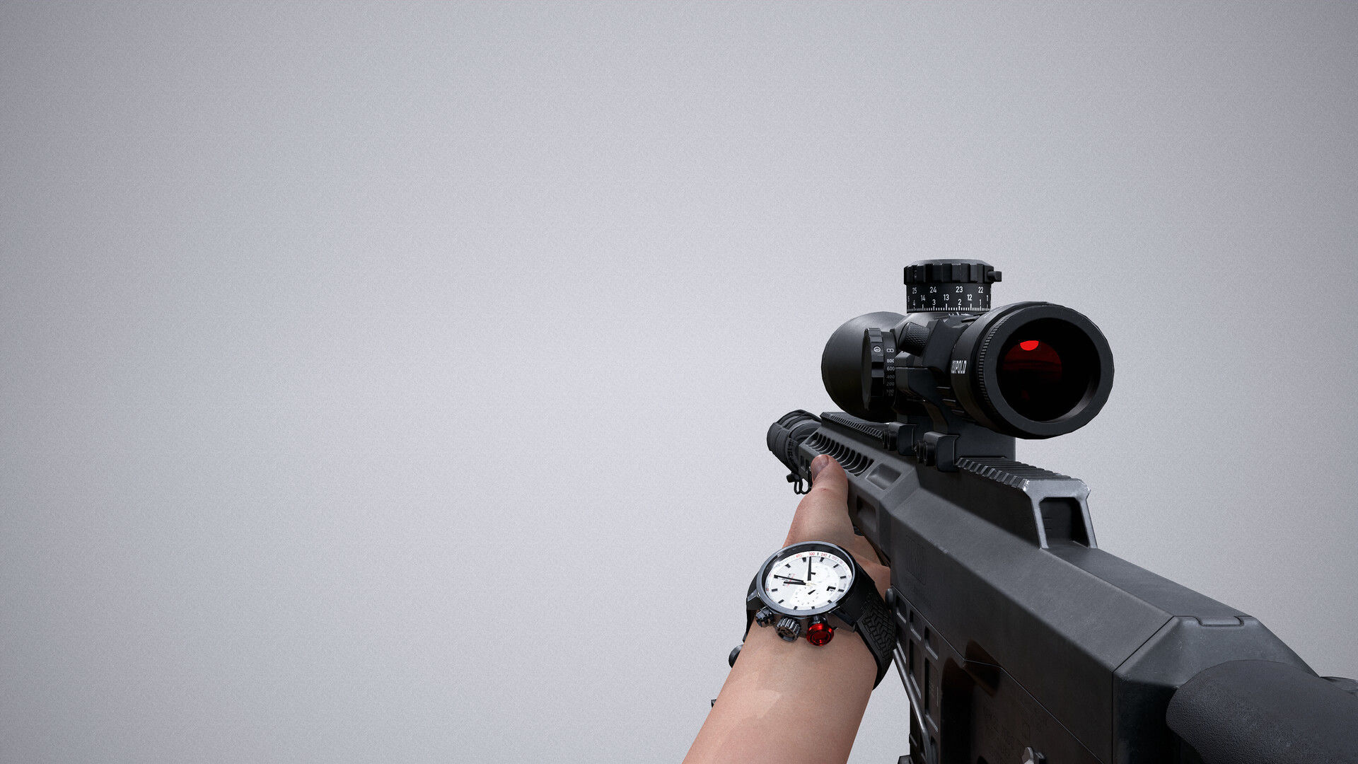 Barrett MRAD Low-poly 3D model_9