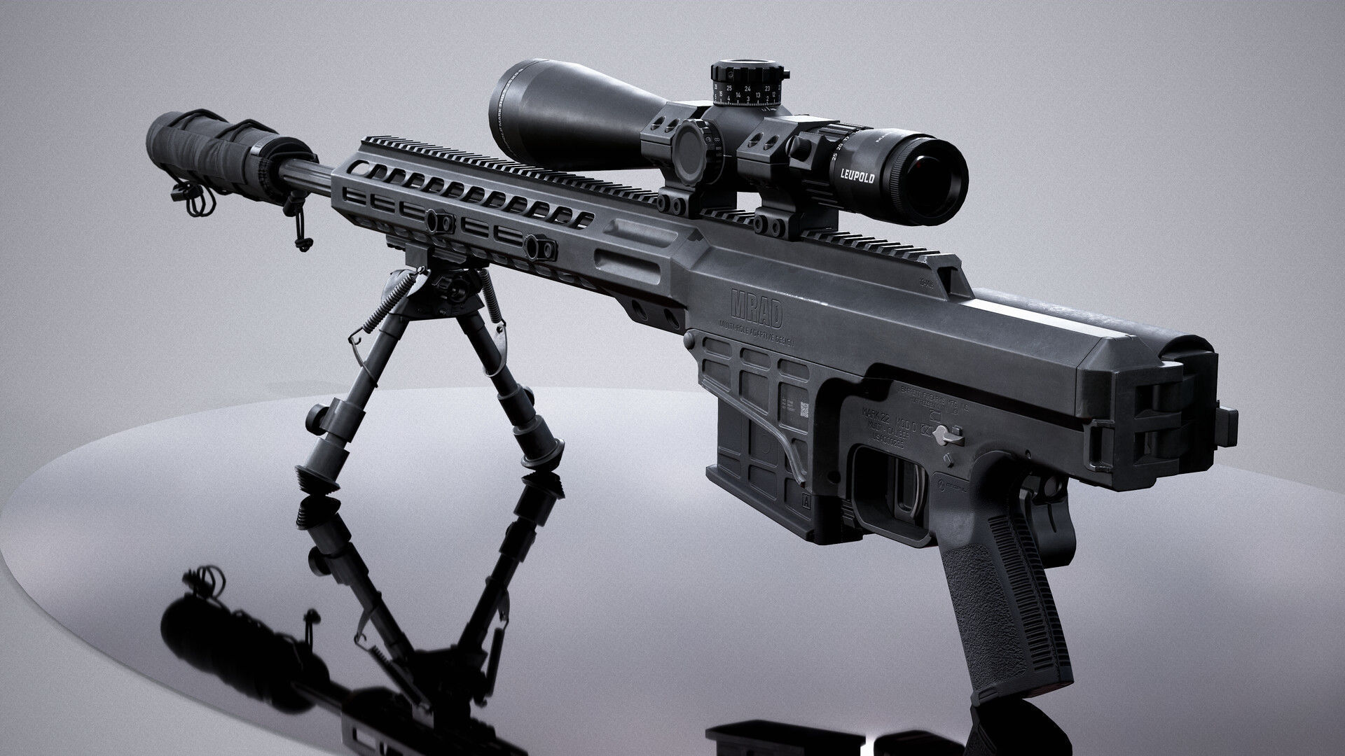 Barrett MRAD Low-poly 3D model_2