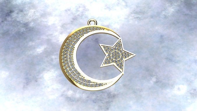 star pendant 3D print model