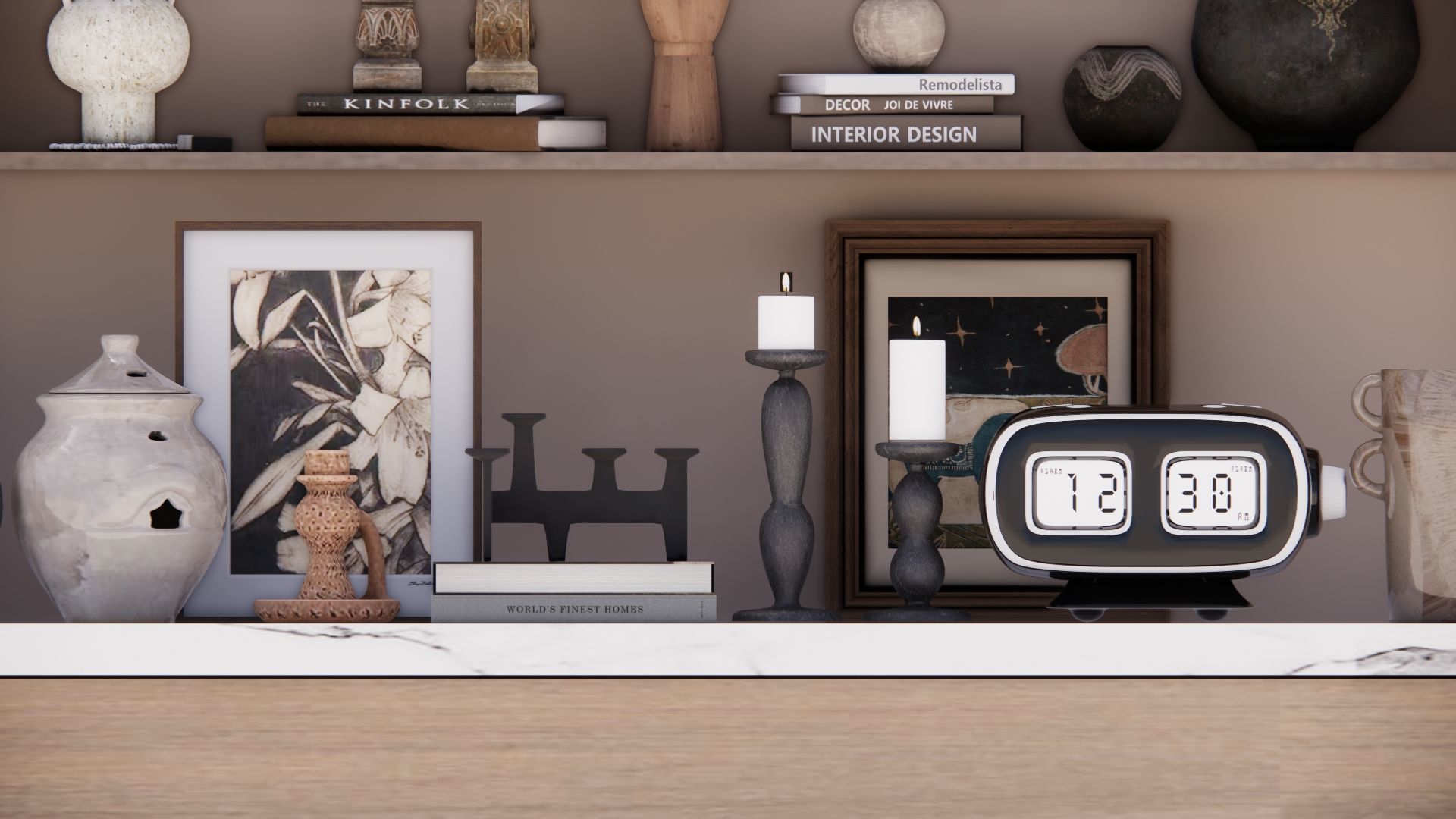 Shelf vase ornaments 3D model_3