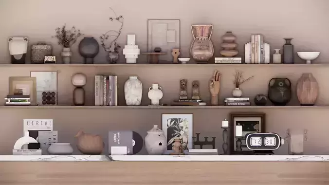 Shelf vase ornaments