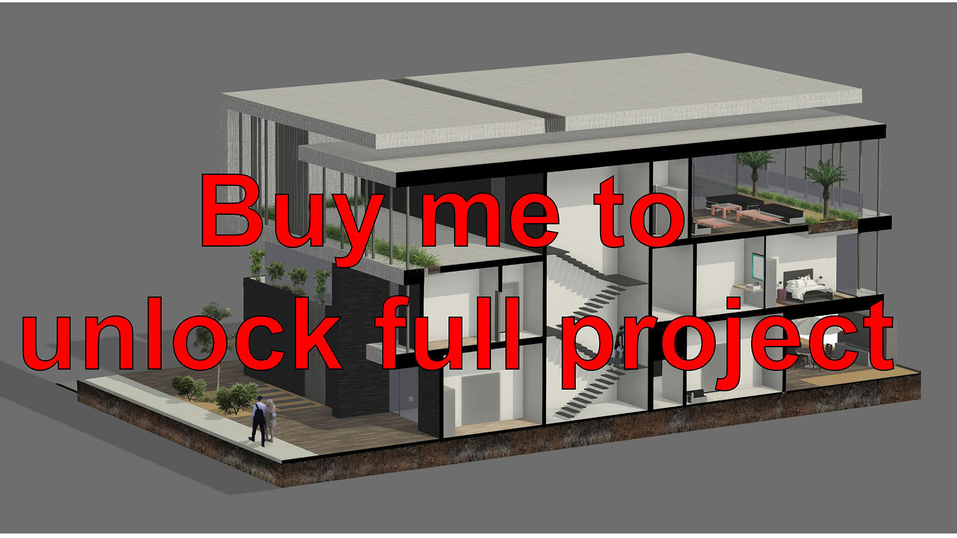 Luxurious Modern Folding Architecture Villa furnished corona 3d 3D model_3