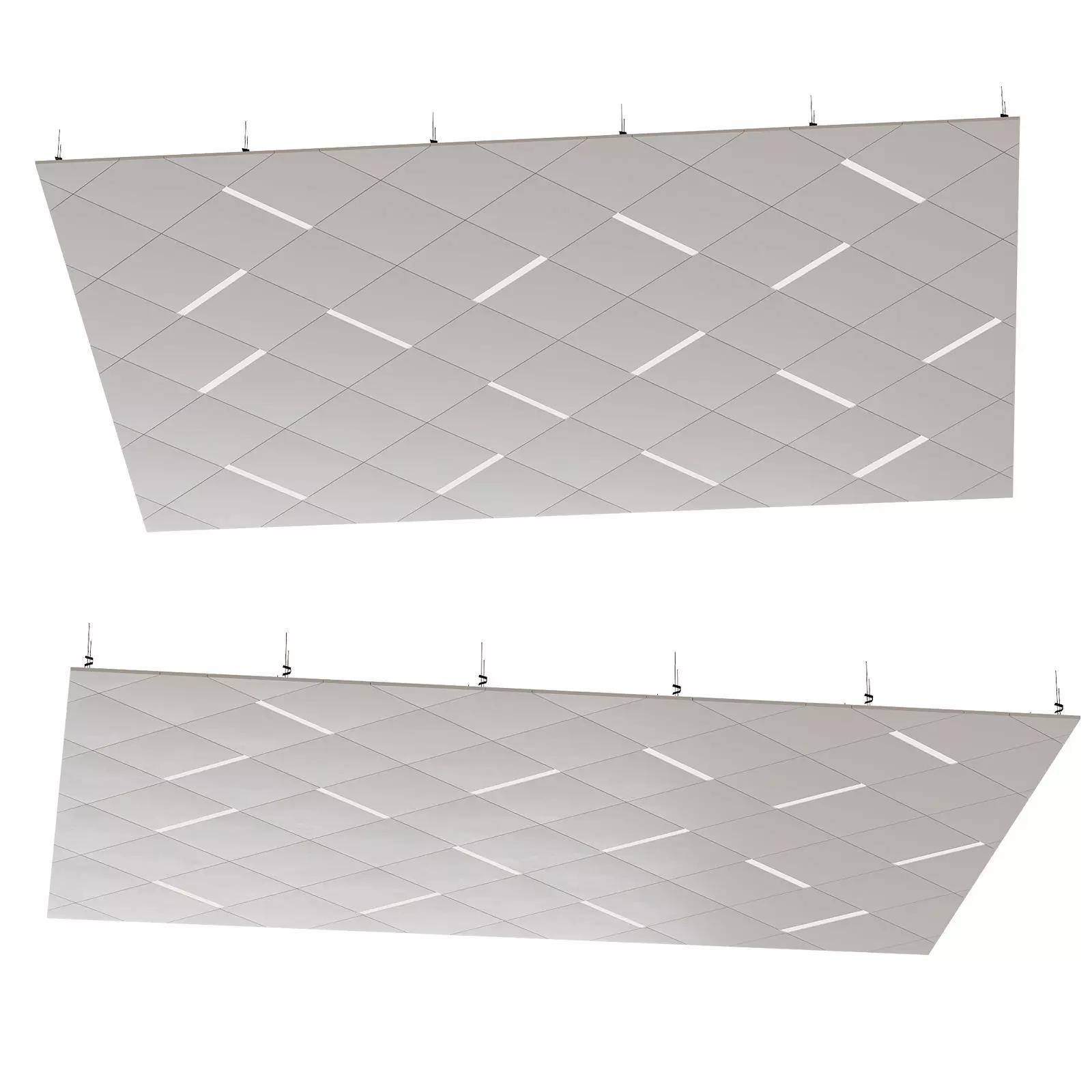 Suspended ceiling with backlight 15 3D model