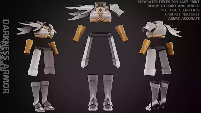 Konosuba Darkness Adamantite Armor for Cosplay