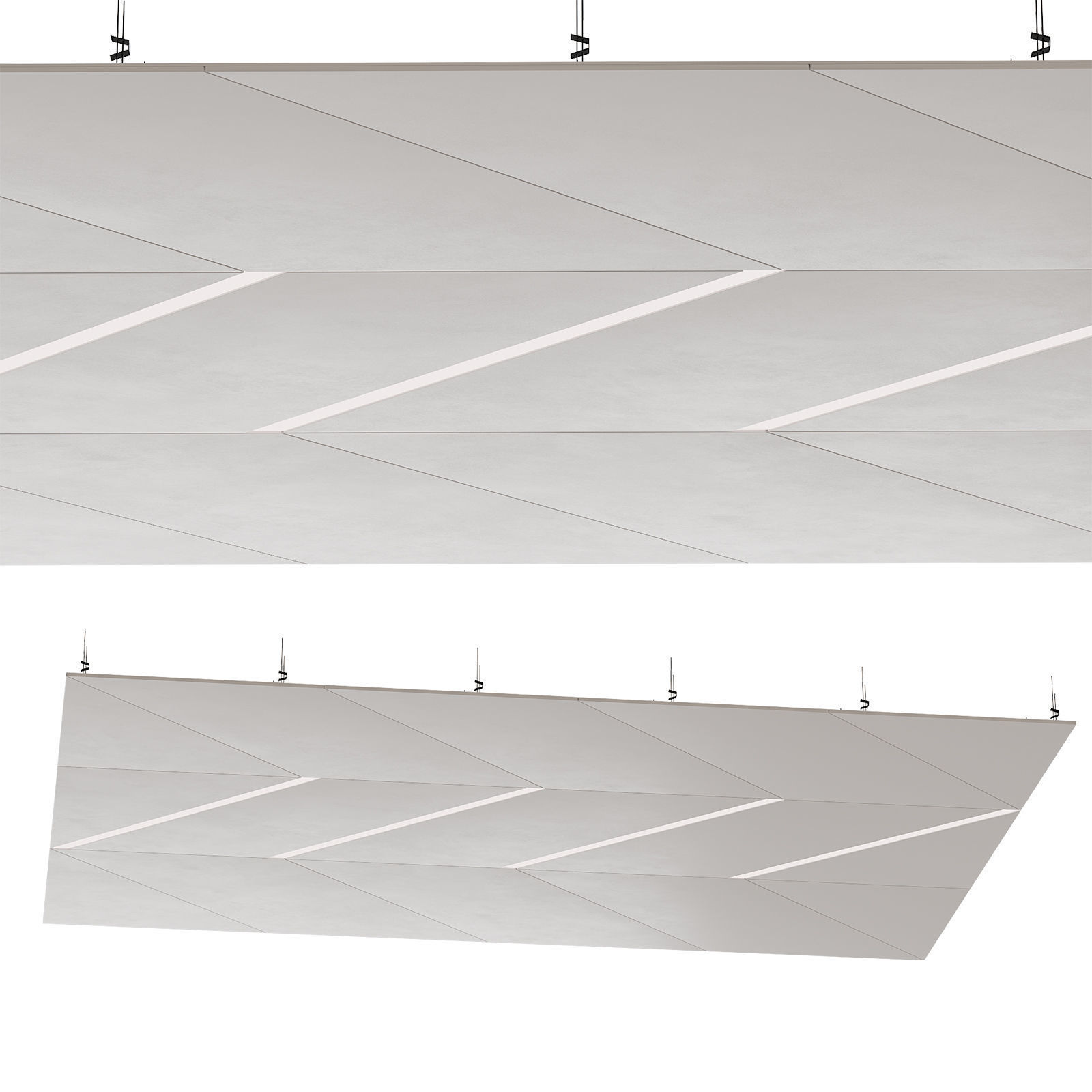 Suspended ceiling with backlight 23 3D model_2