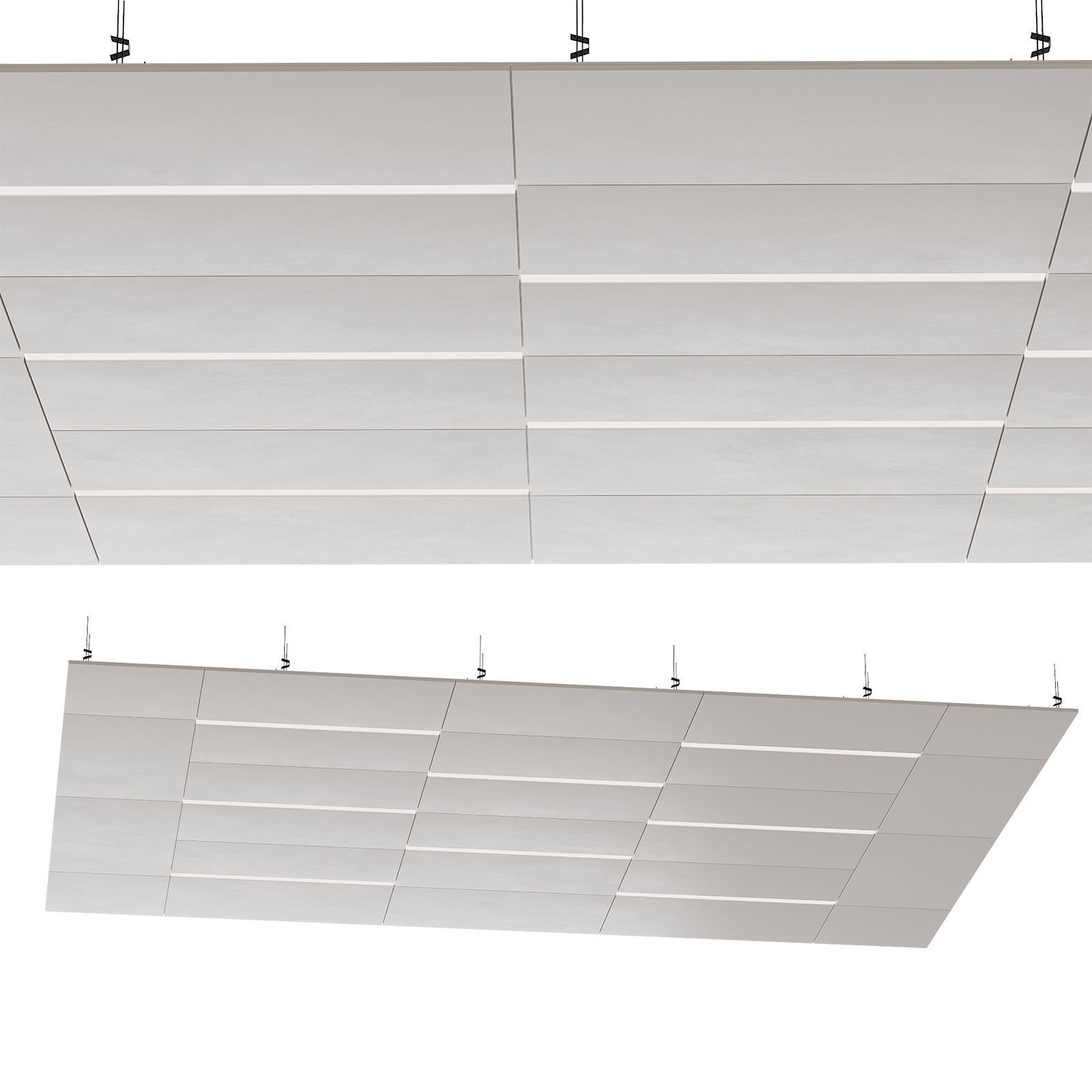 Suspended ceiling with backlight  21 3D model_3
