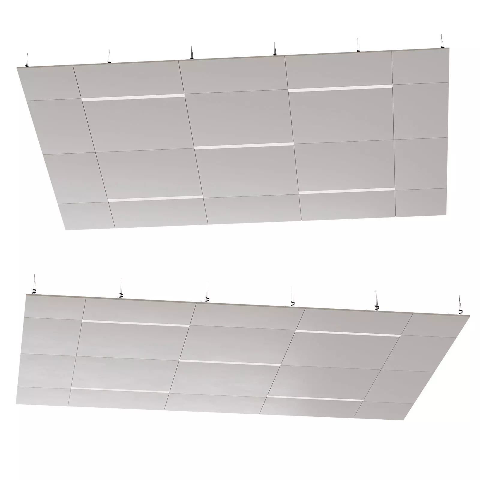 Suspended ceiling with backlight  20 3D model_0