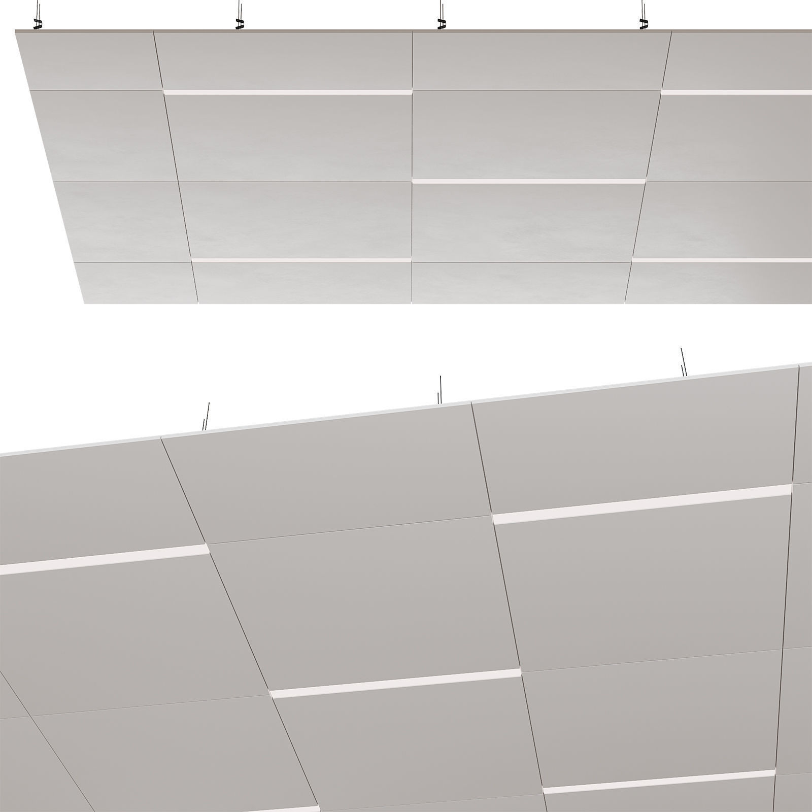 Suspended ceiling with backlight  20 3D model_2