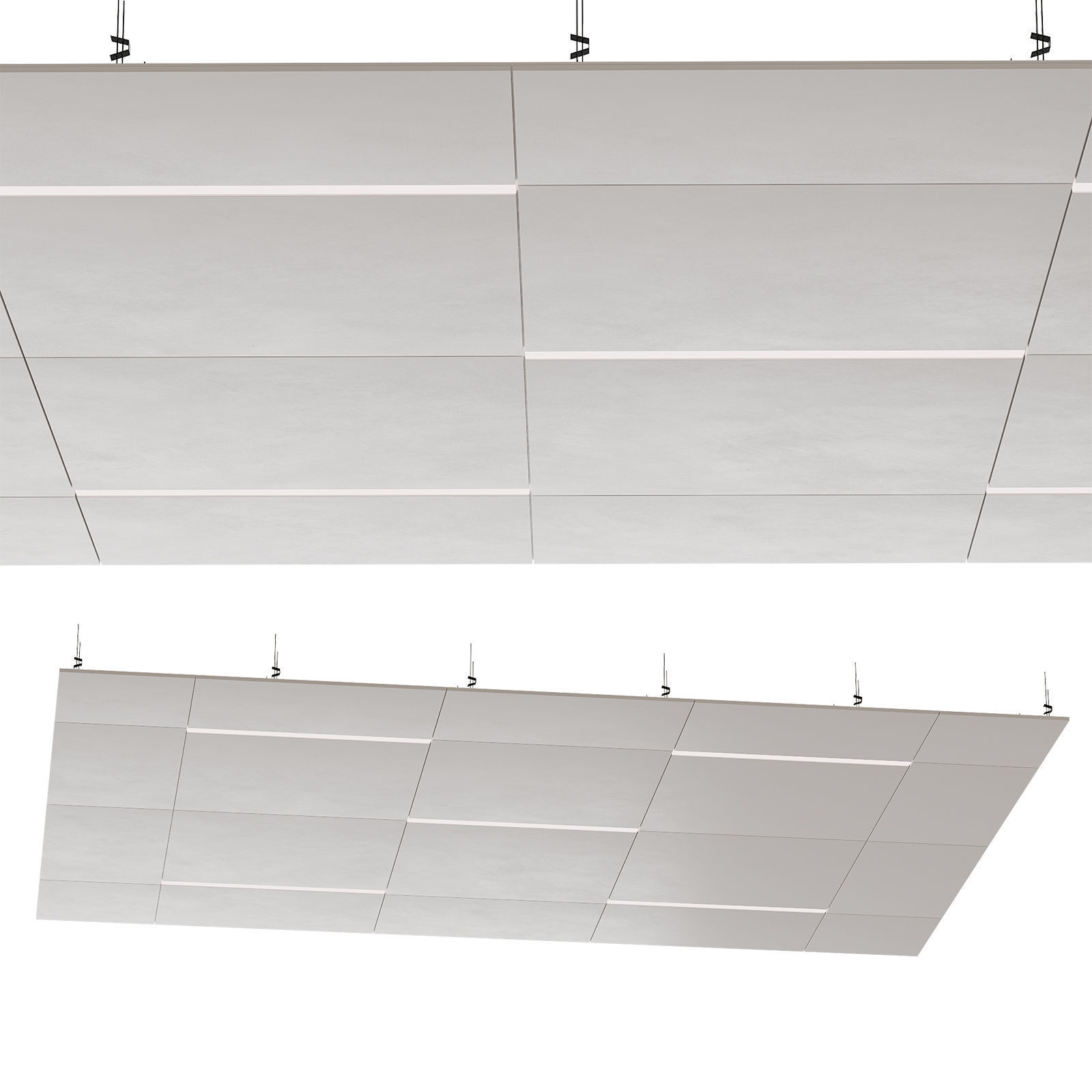 Suspended ceiling with backlight  20 3D model_3