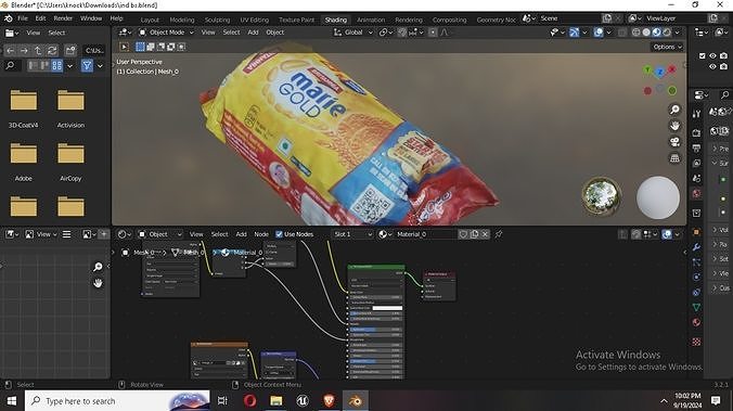 Realistic Indian Biscuits High-Quality PBR  3D model 2
