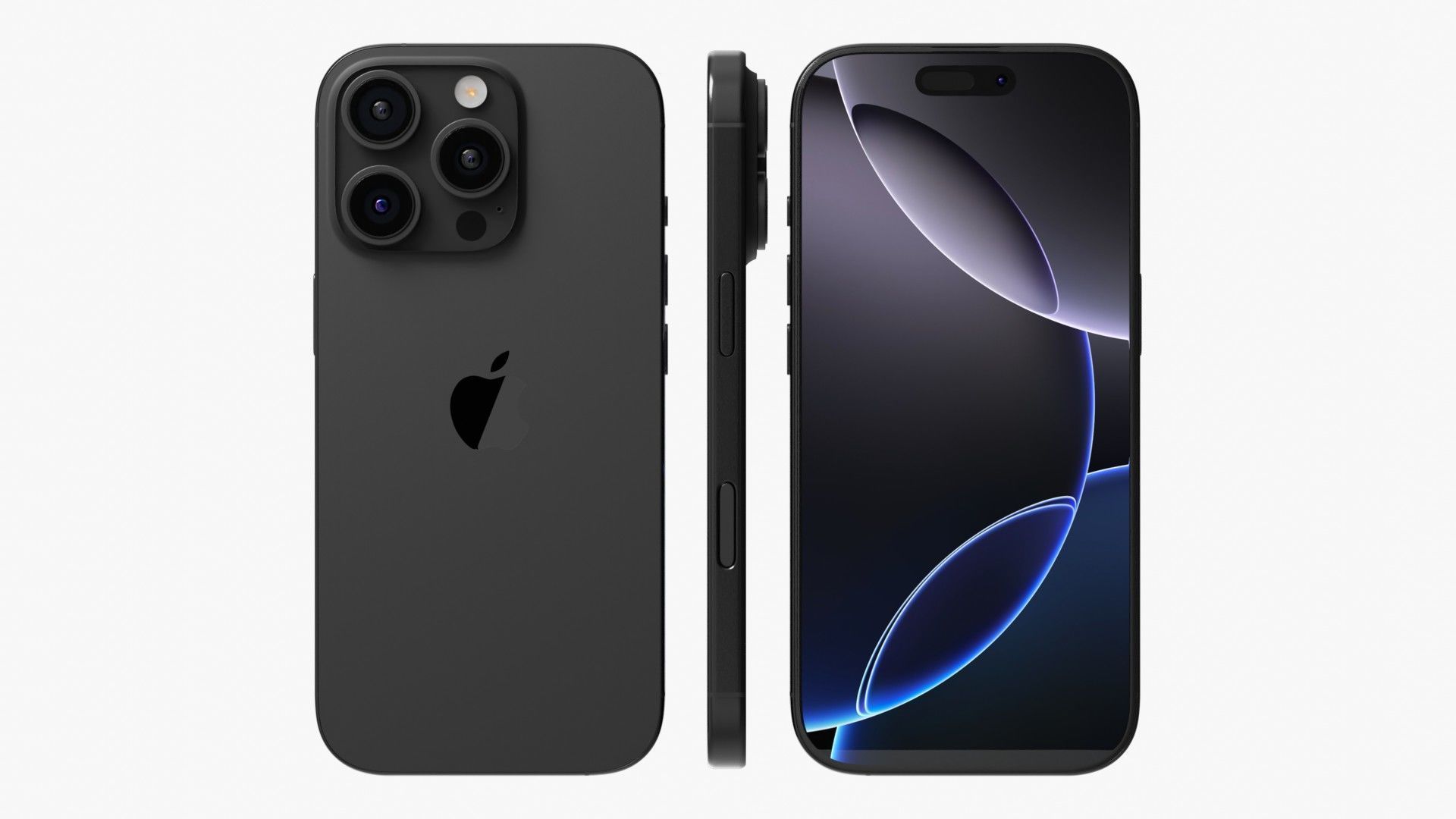 Apple iPhone 16 Pro Black Titanium 3D model_2