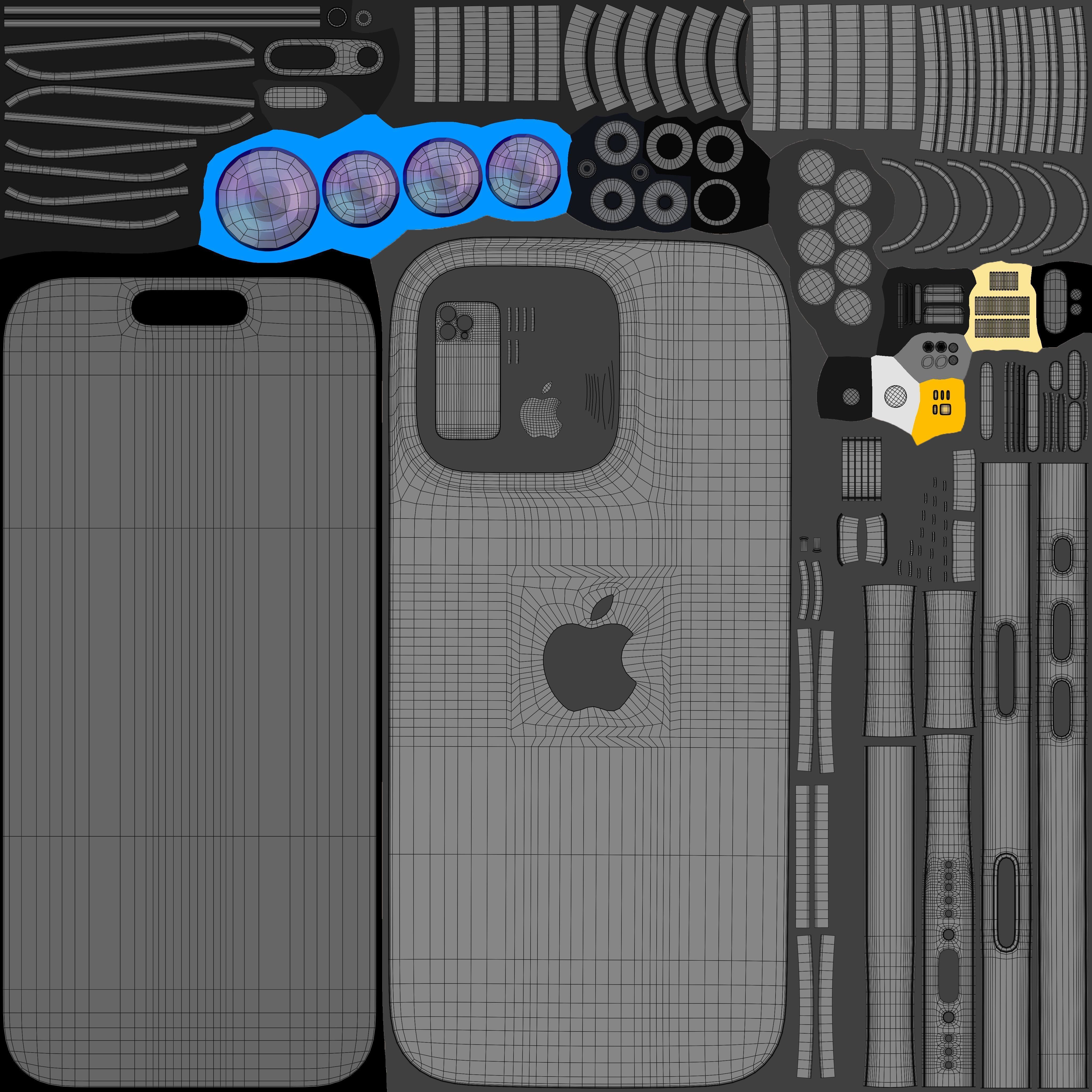 Apple iPhone 16 Pro Black Titanium 3D model_10