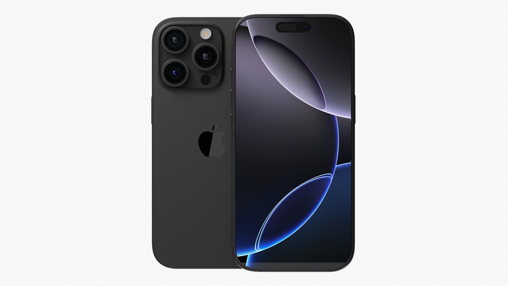 Apple iPhone 16 Pro Black Titanium 3D model_1