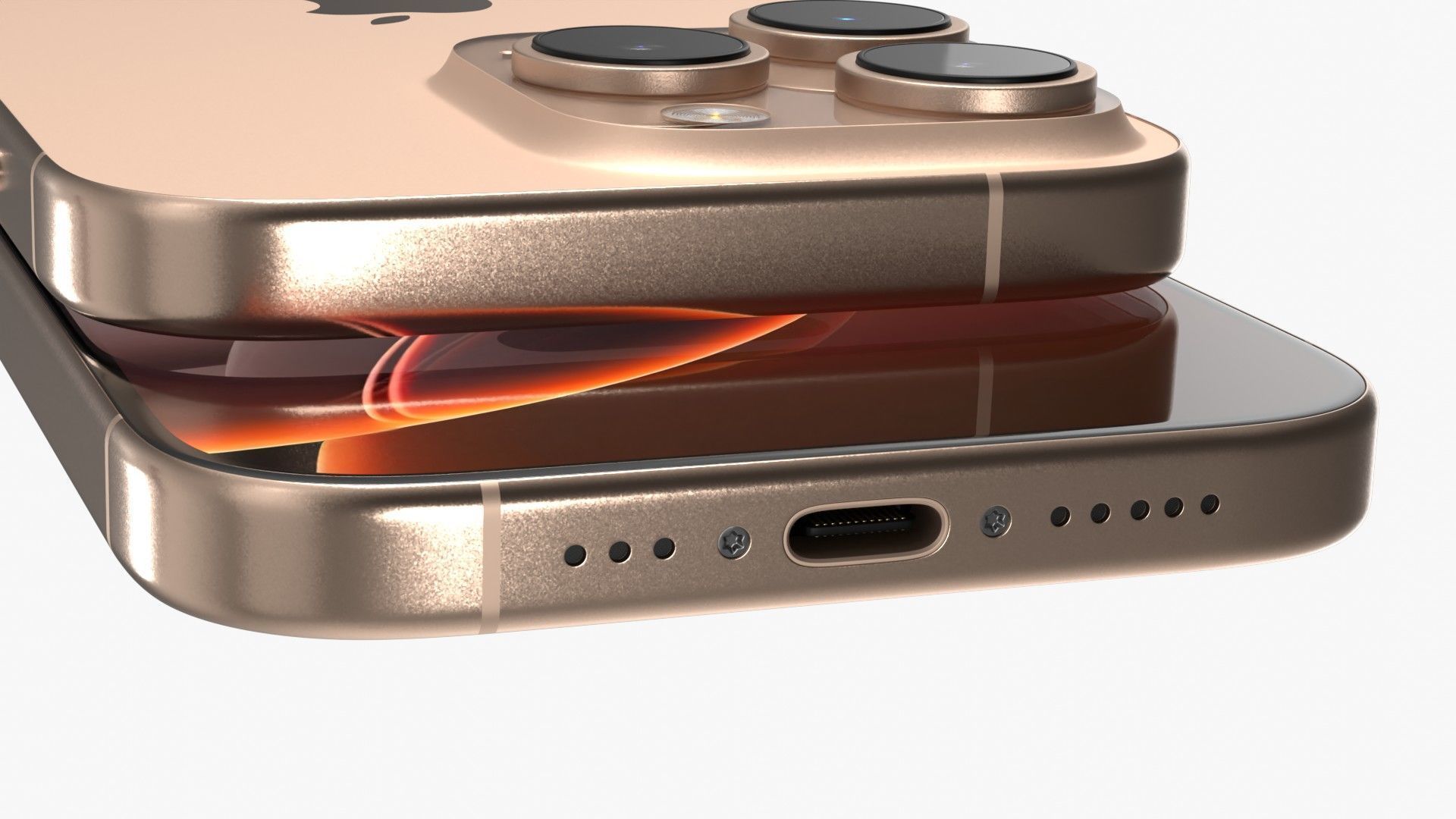Apple iPhone 16 Pro Desert Titanium 3D model_7