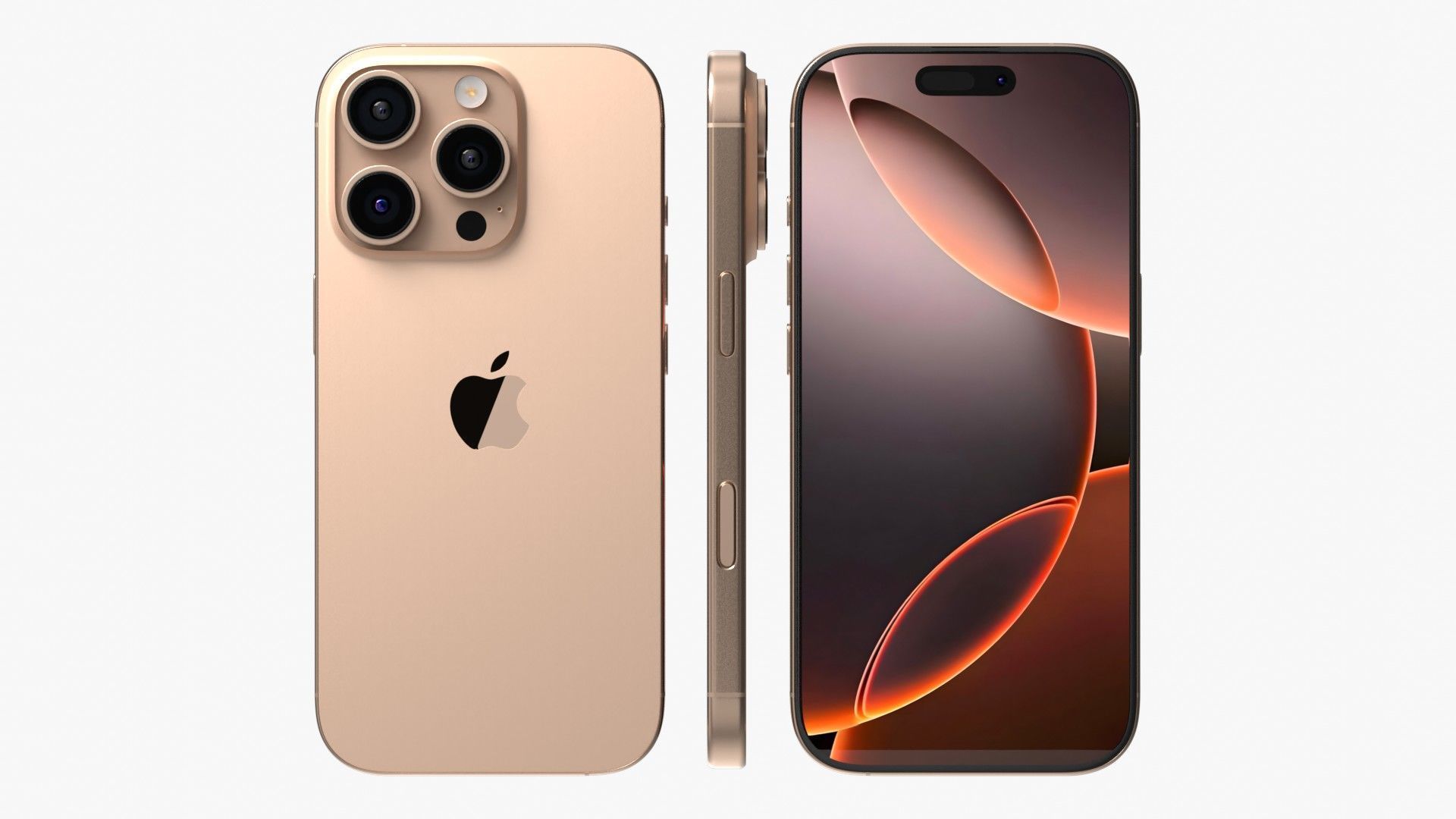 Apple iPhone 16 Pro Desert Titanium 3D model_2