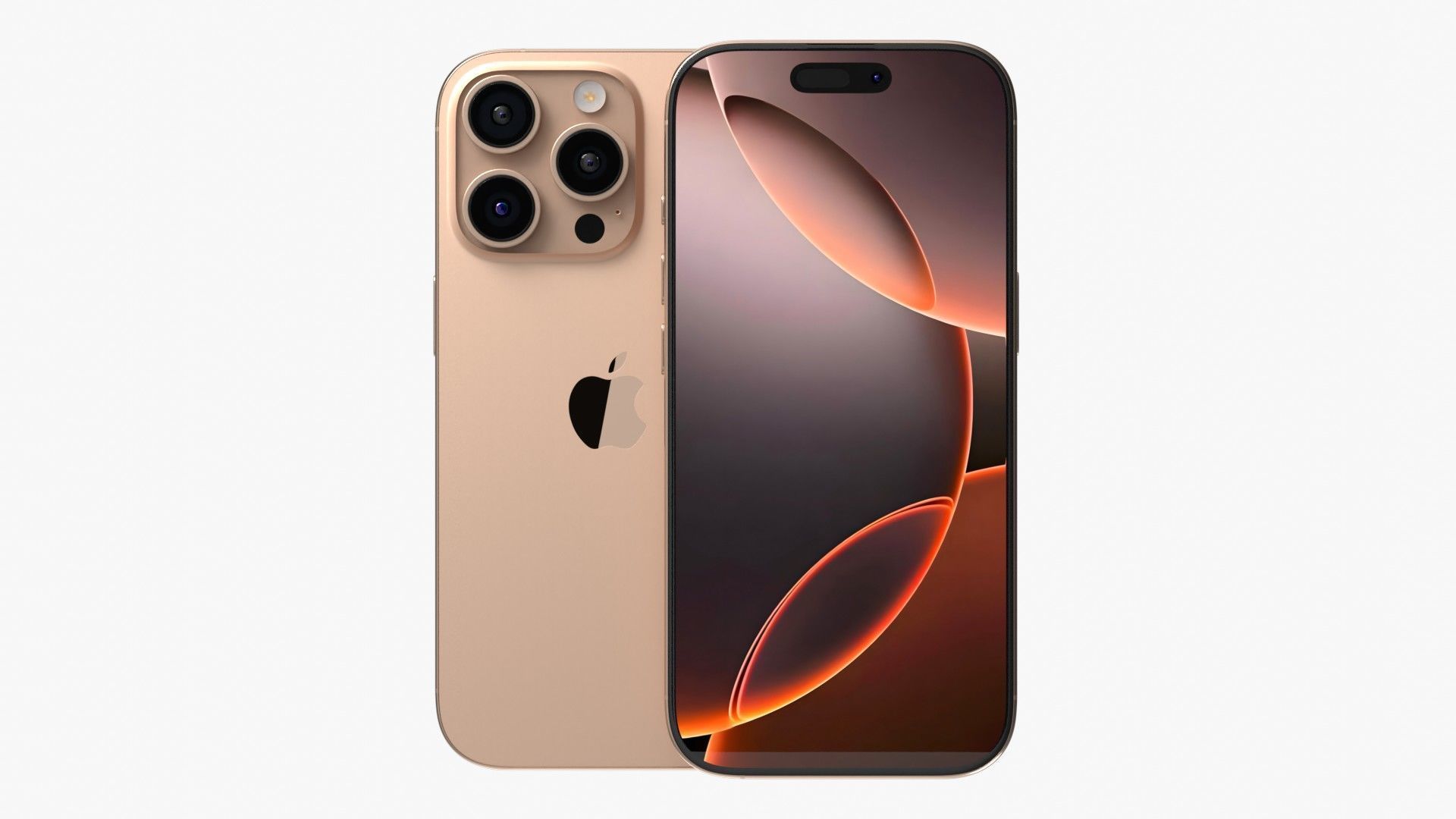 Apple iPhone 16 Pro Desert Titanium 3D model_1