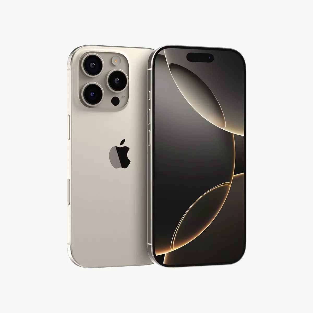 Apple iPhone 16 Pro Natural Titanium 3D model_0