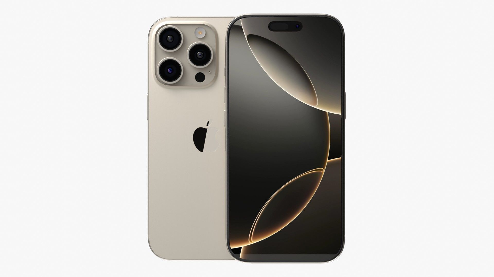 Apple iPhone 16 Pro Natural Titanium 3D model_1