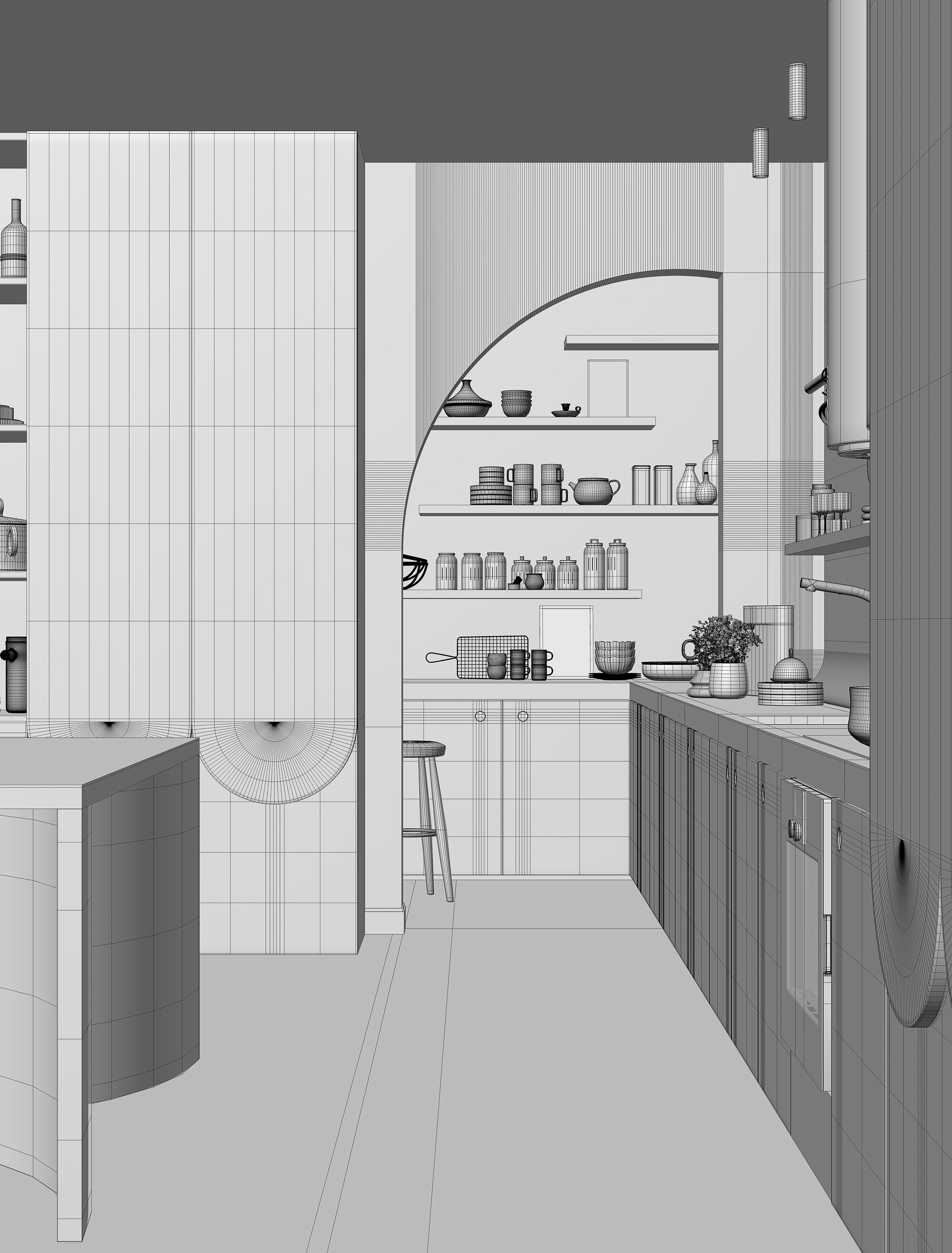 Stardust Kitchen interior scene 3D model_19