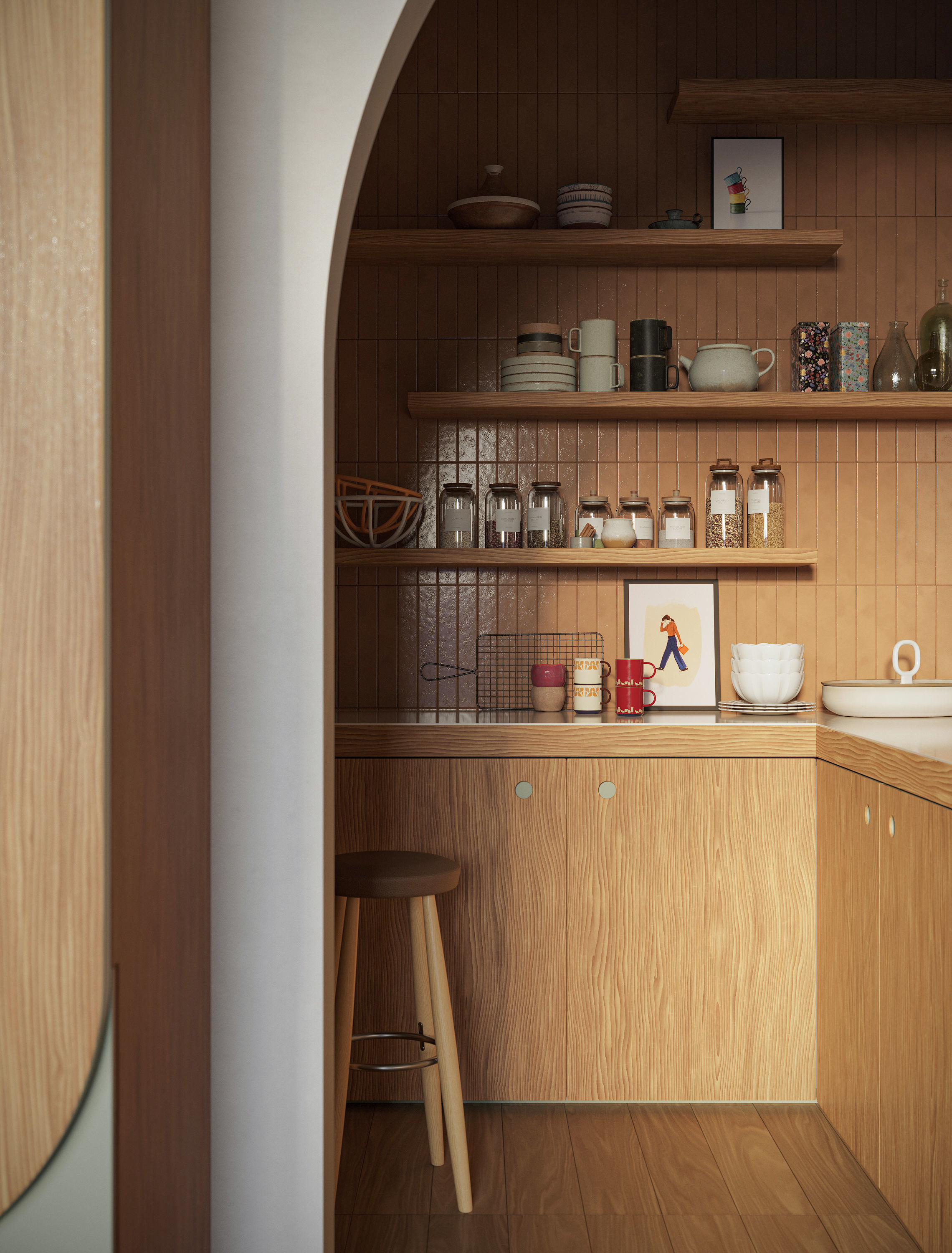 Stardust Kitchen interior scene 3D model_4