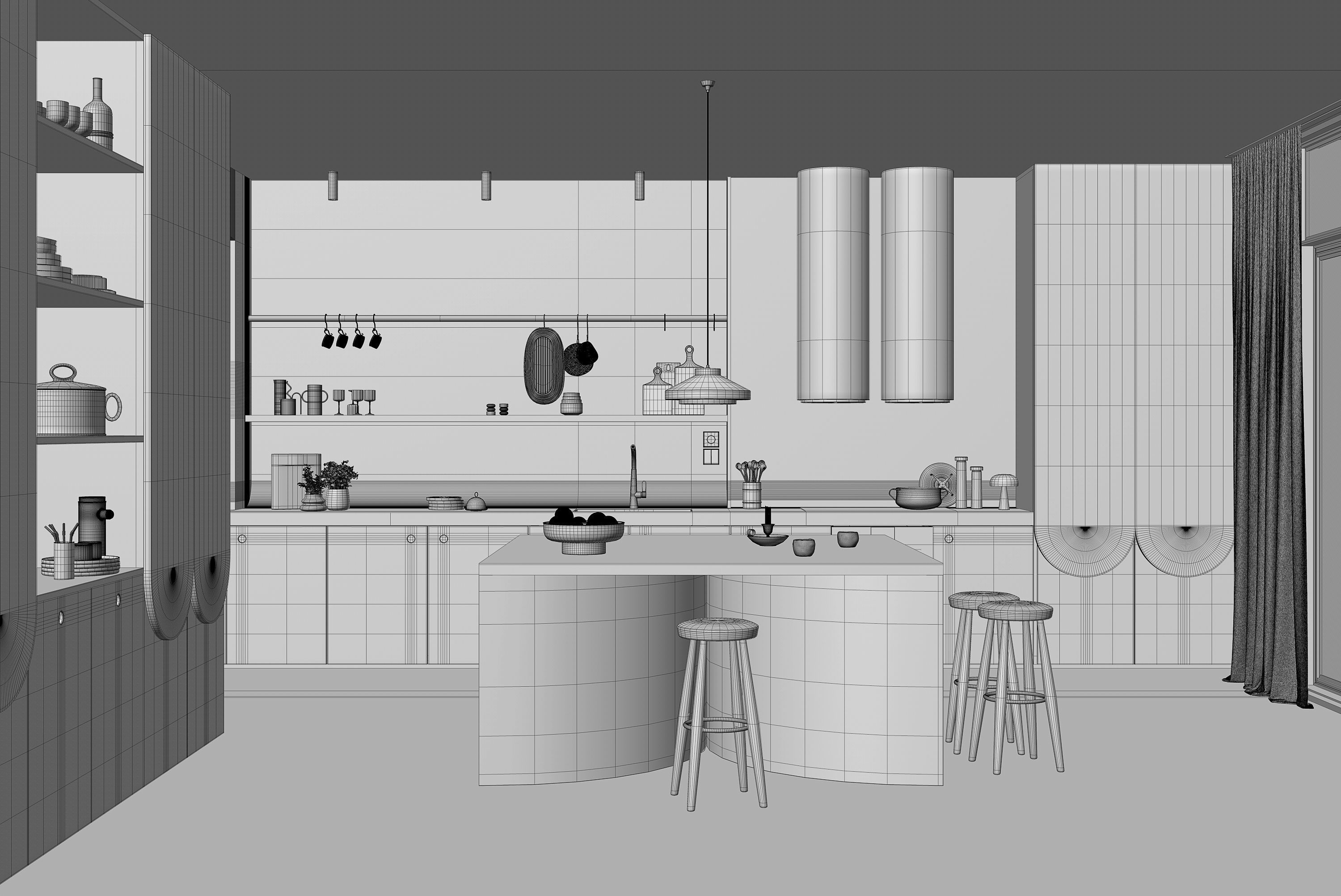 Stardust Kitchen interior scene 3D model_13