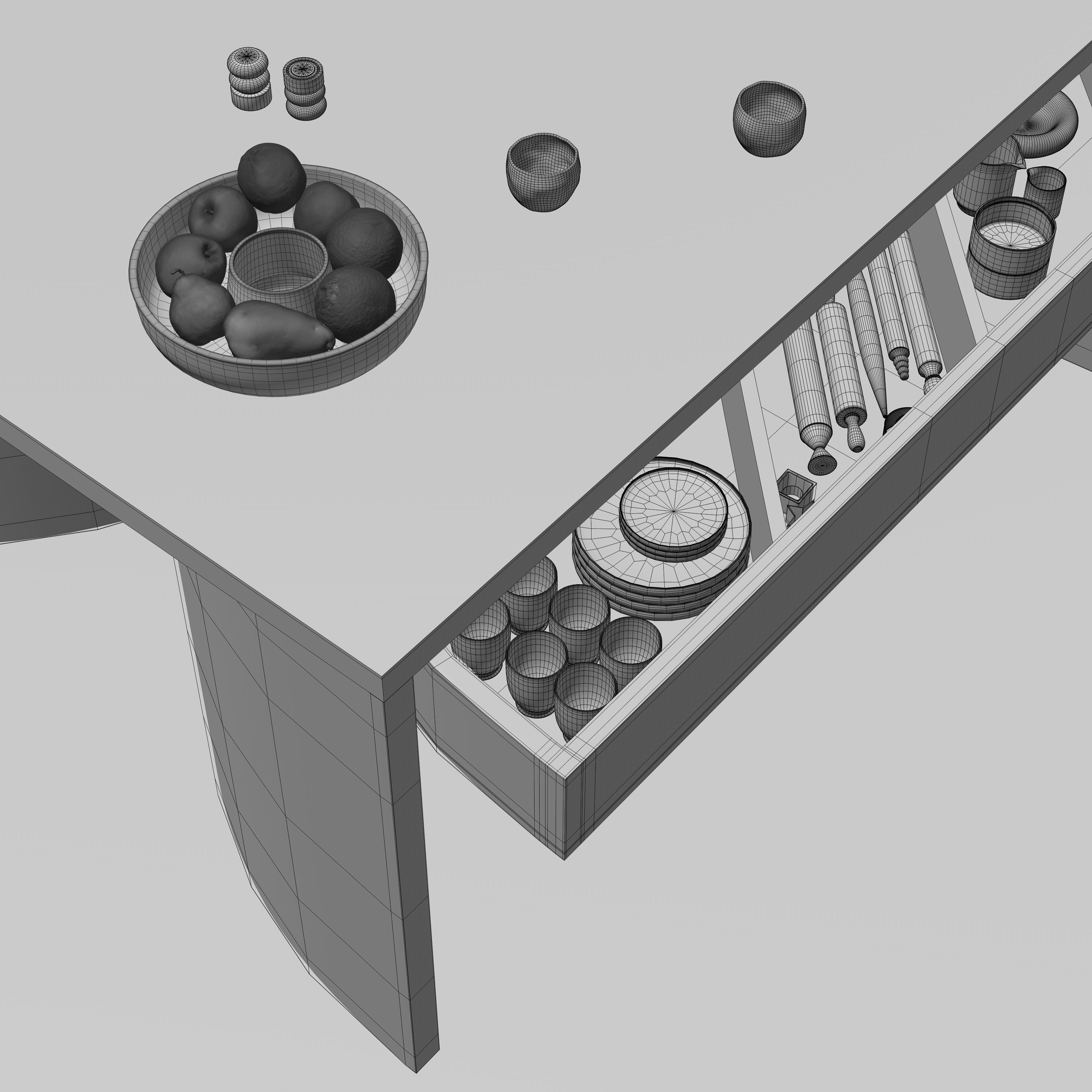 Stardust Kitchen interior scene 3D model_12