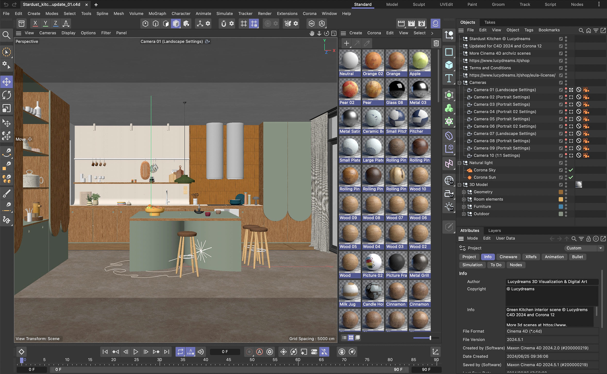 Stardust Kitchen interior scene 3D model_22