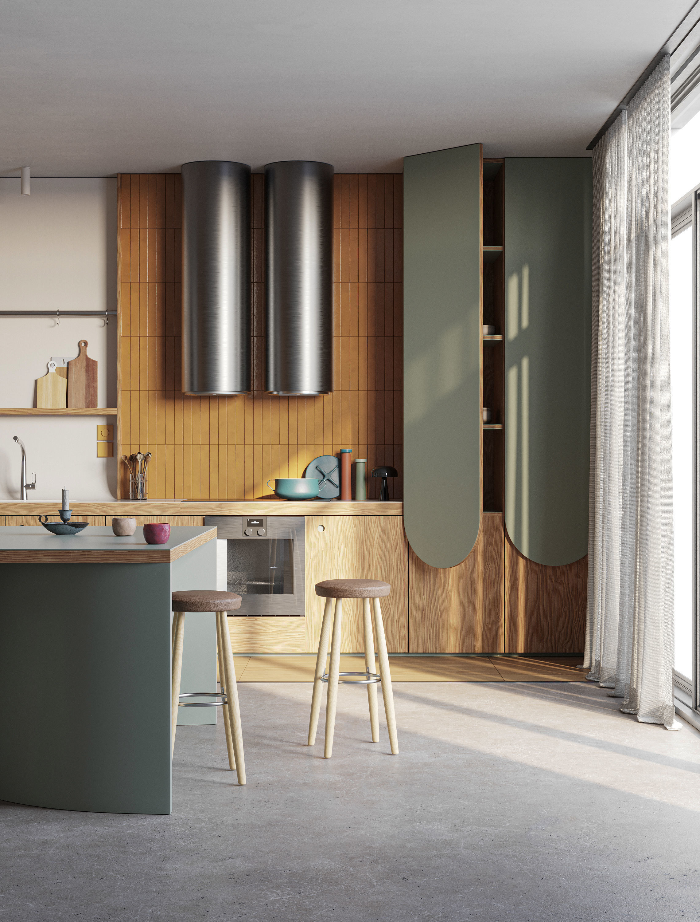 Stardust Kitchen interior scene 3D model_8