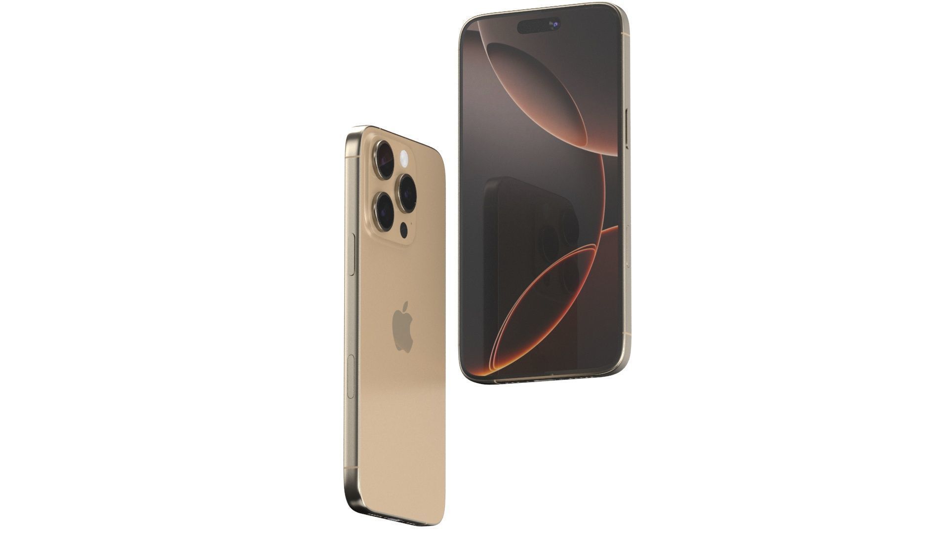 Apple iphone 16 pro desert 3D model_4