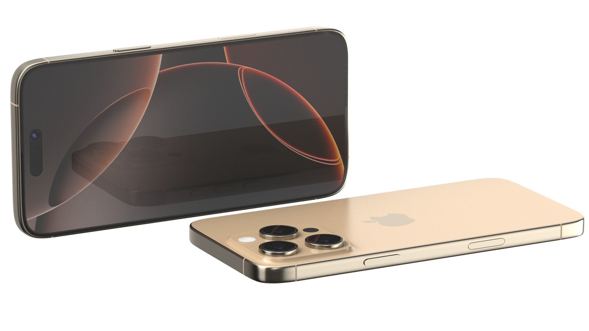 Apple iphone 16 pro desert 3D model_3