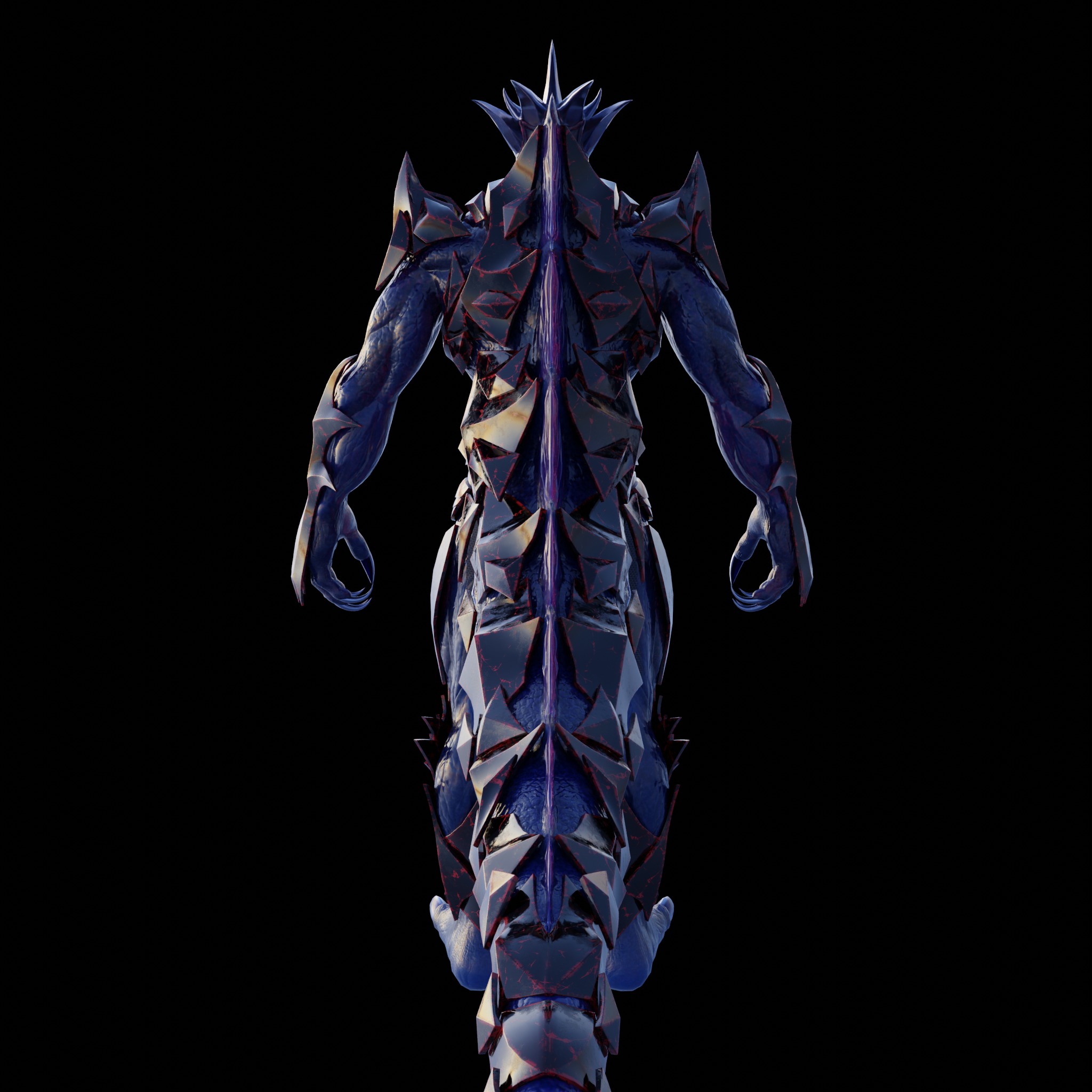 Obsidian Dragon Low-poly 3D model_9