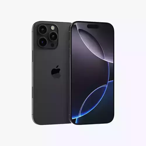 Apple iPhone 16 Pro Max Black Titanium 3D model
