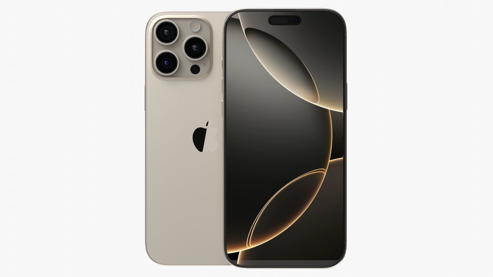 Apple iPhone 16 Pro Max Natural Titanium 3D model_1