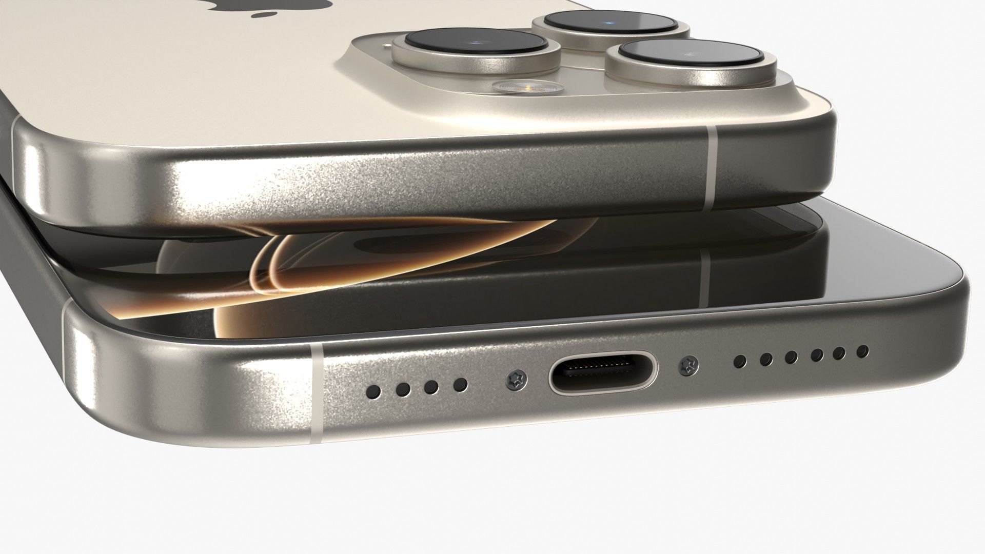 Apple iPhone 16 Pro Max Natural Titanium 3D model_7