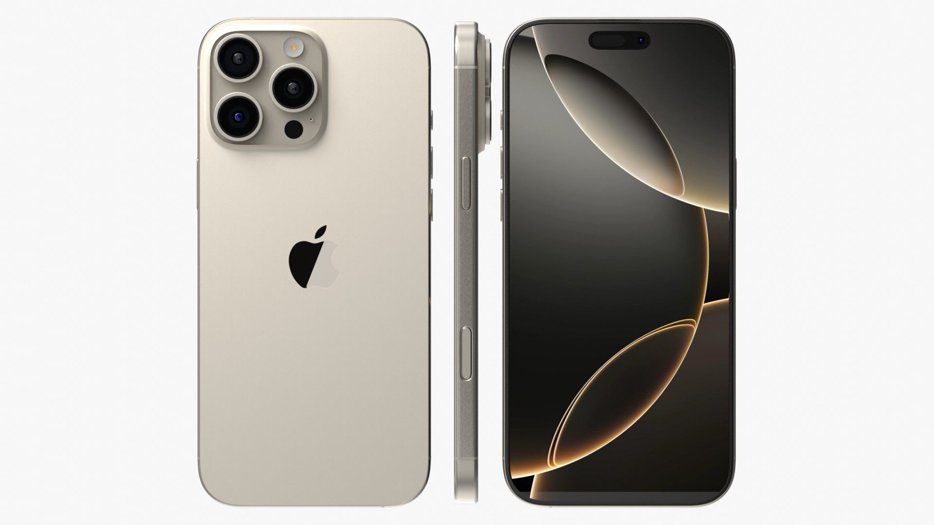Apple iPhone 16 Pro Max Natural Titanium 3D model_2