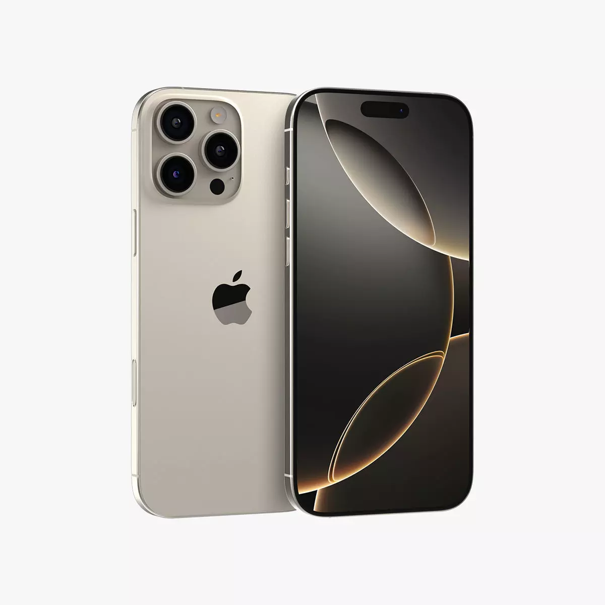 Apple iPhone 16 Pro Max Natural Titanium 3D model_0