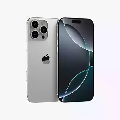 Apple iPhone 16 Pro Max White Titanium 3D model