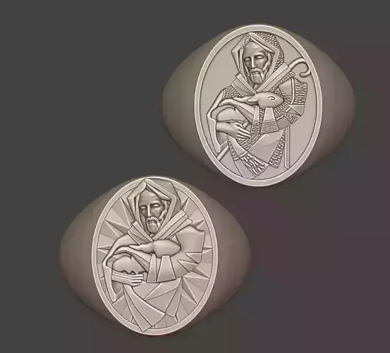 Anillo buen pastor  3D print model