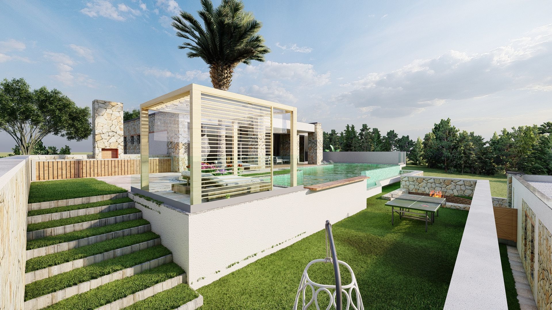 mediterranean architecture 3D model_1