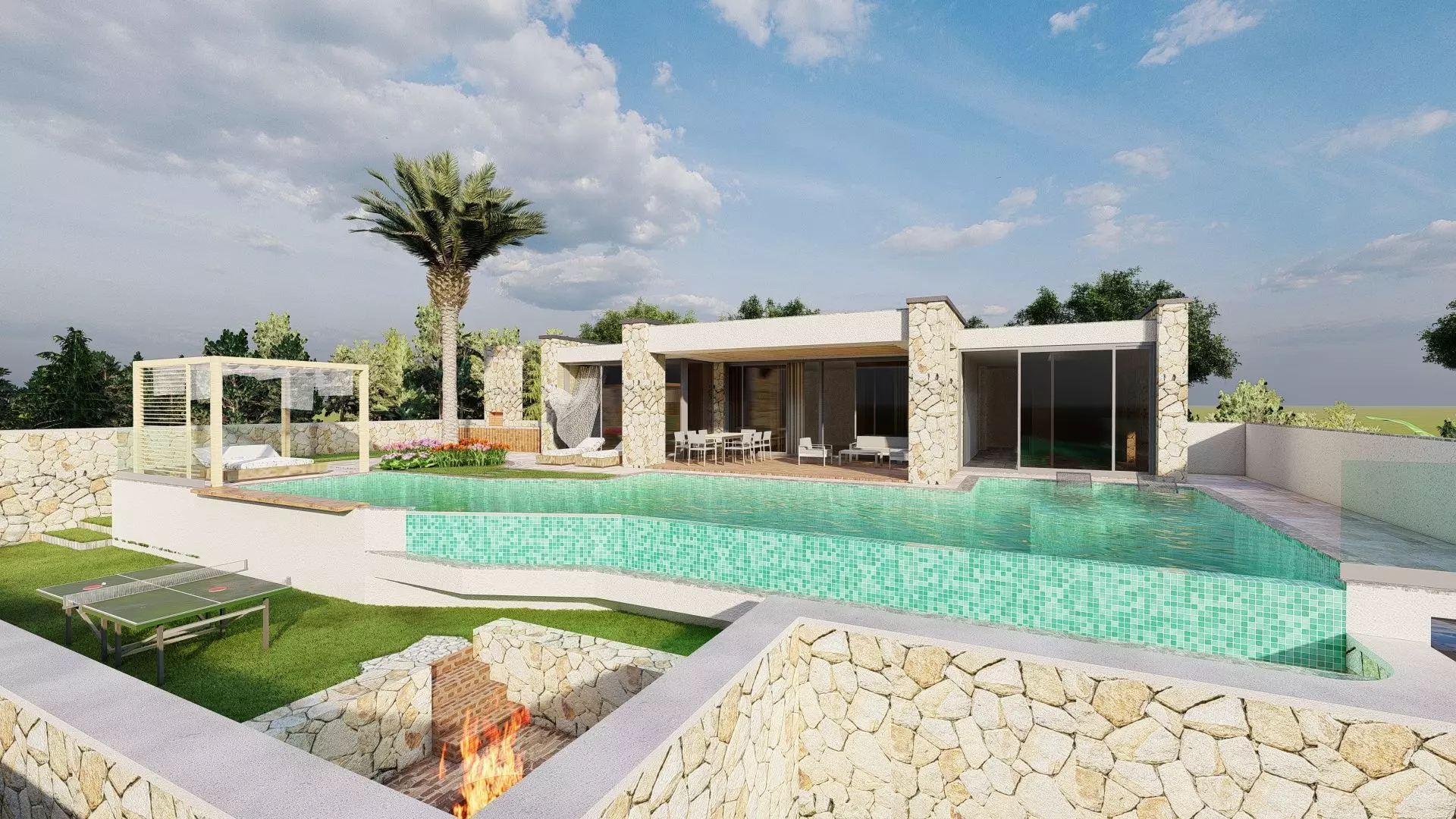 mediterranean architecture 3D model_0