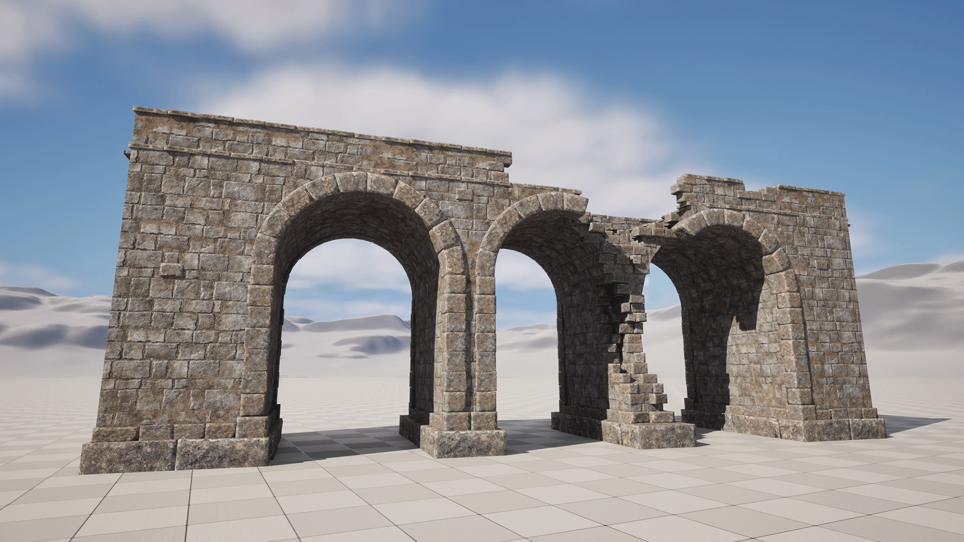 Ruined Castle Pack UNREAL ENGINE 5 Low-poly 3D model_14