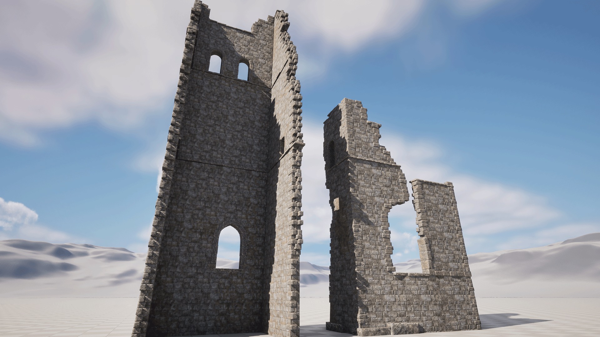 Ruined Castle Pack UNREAL ENGINE 5 Low-poly 3D model_6