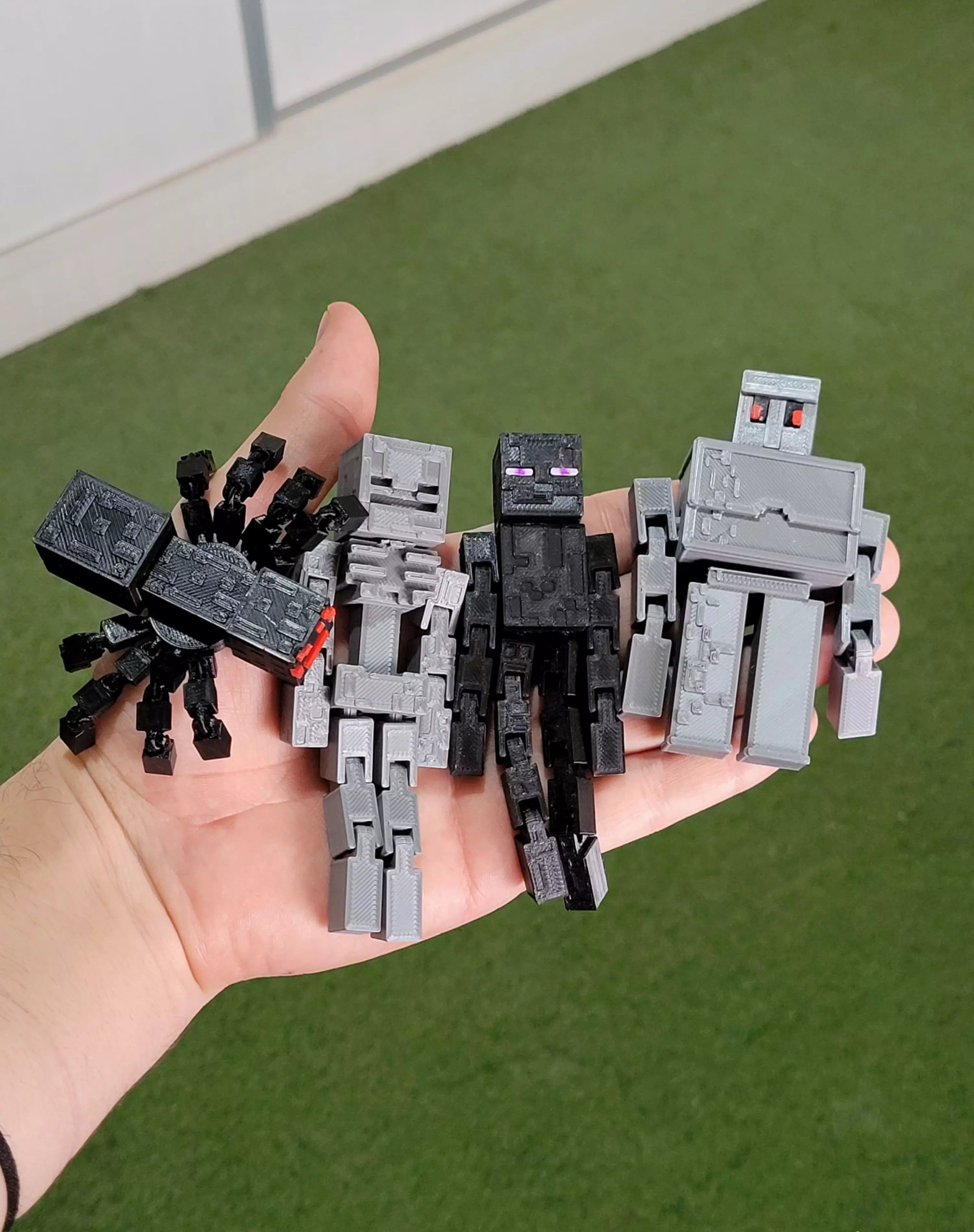MINECRAFT PACK MOBS ESQUELETO ARANA ENDERMAN GOLEM 3D print model_0