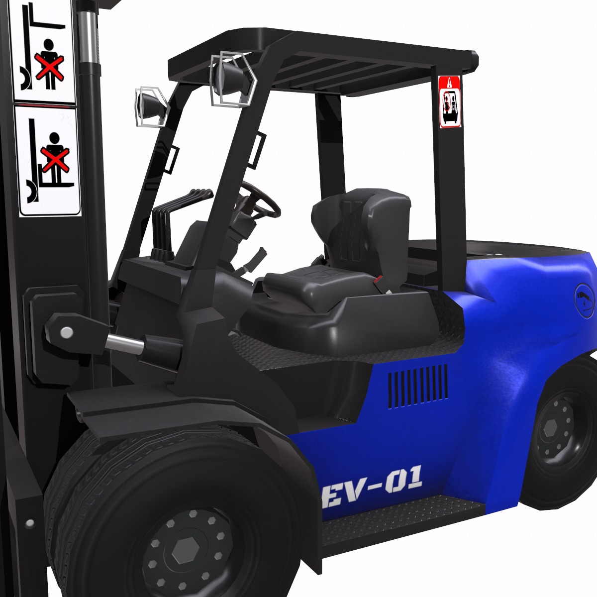 ForkLift - EV Low Poly  Low-poly 3D model_10