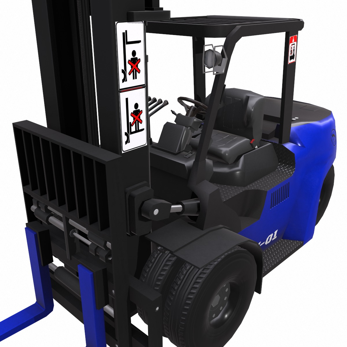 ForkLift - EV Low Poly  Low-poly 3D model_7