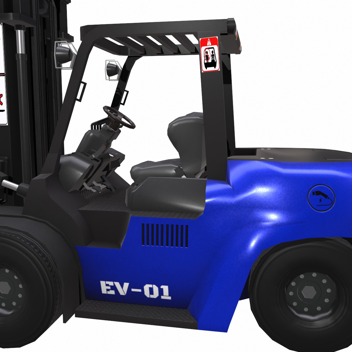 ForkLift - EV Low Poly  Low-poly 3D model_9