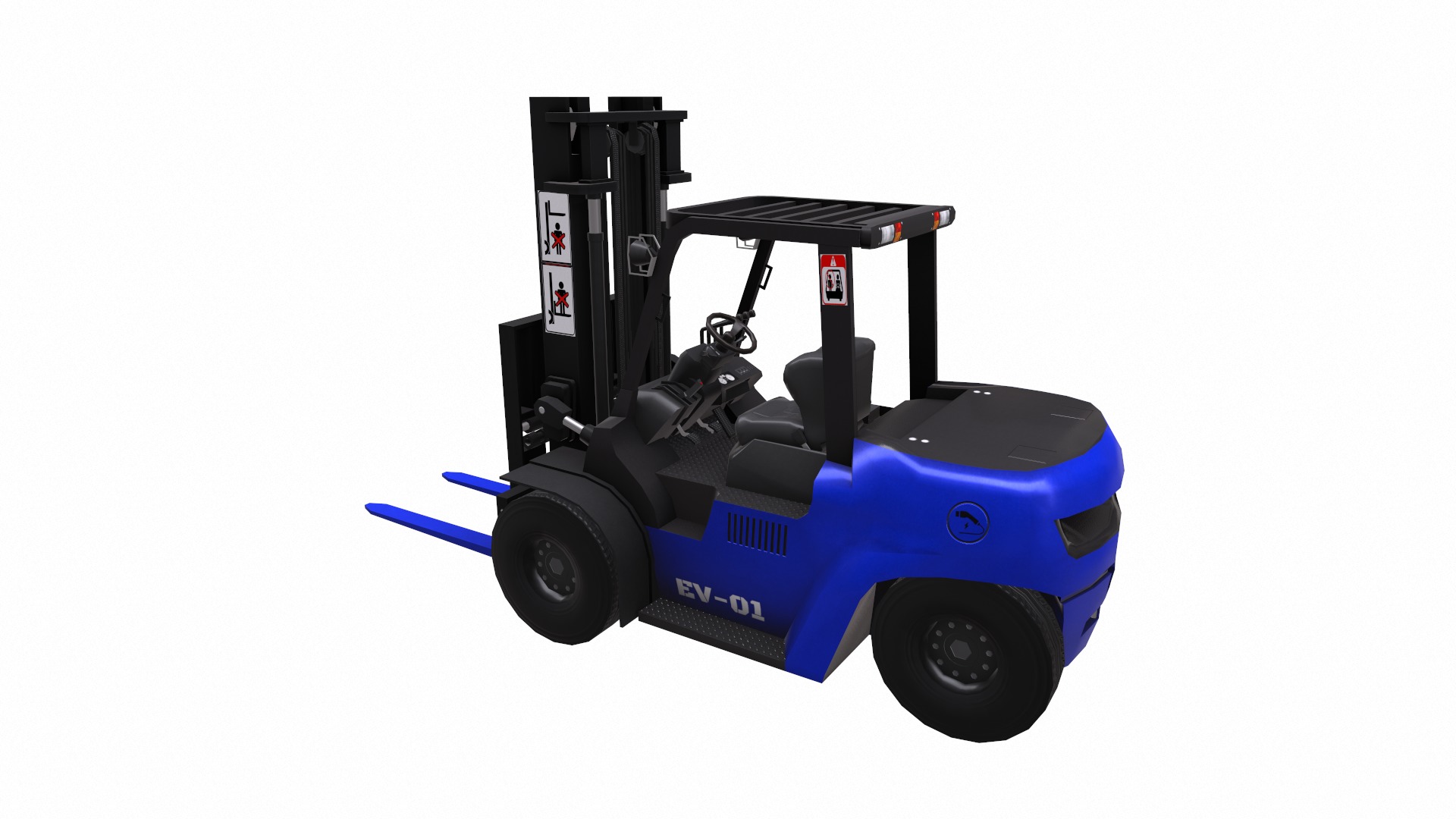 ForkLift - EV Low Poly  Low-poly 3D model_13