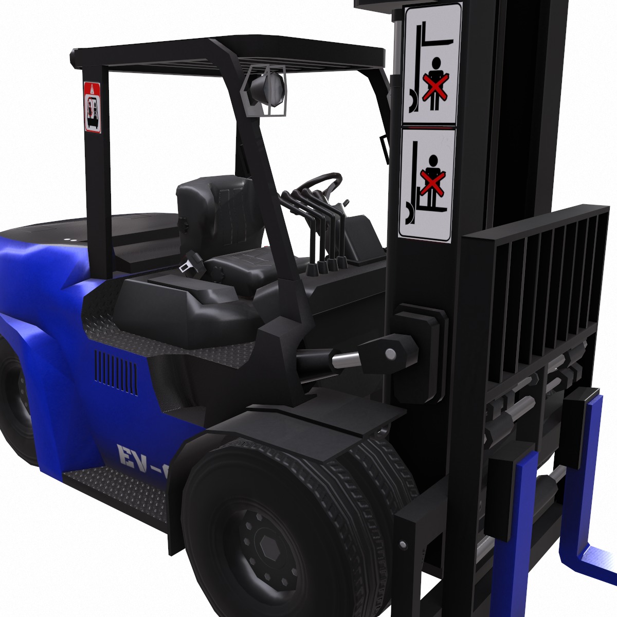 ForkLift - EV Low Poly  Low-poly 3D model_8