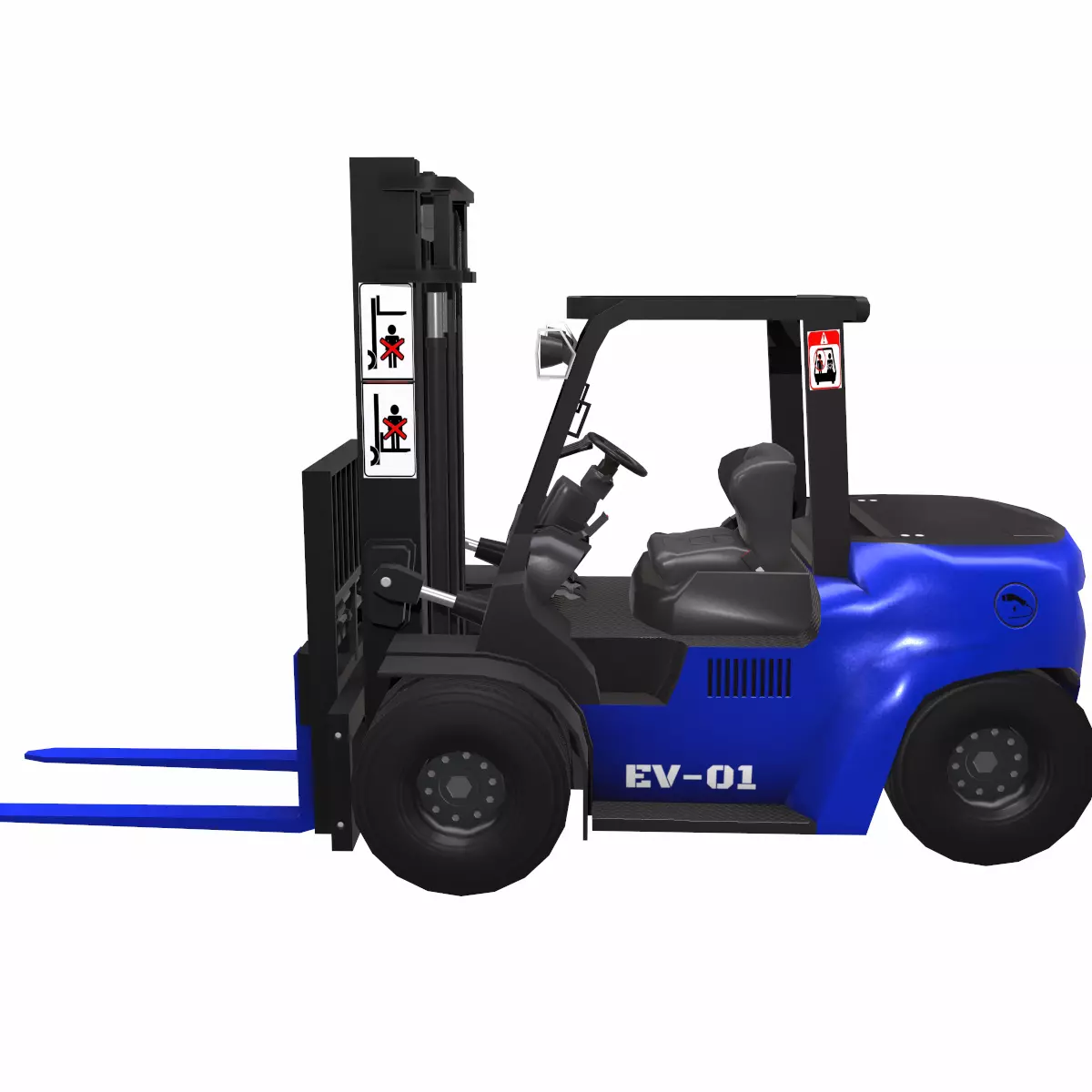 ForkLift - EV Low Poly  Low-poly 3D model_0