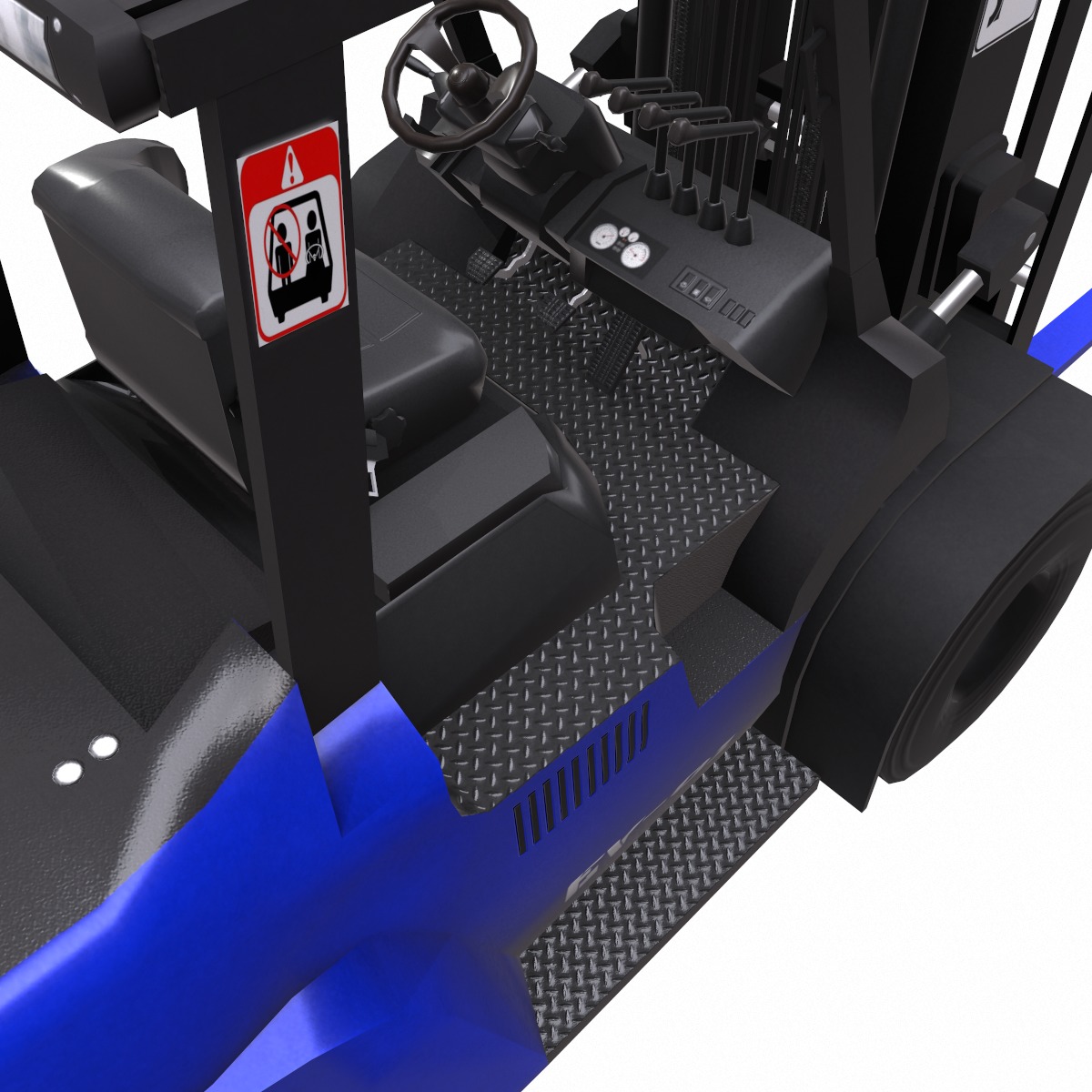 ForkLift - EV Low Poly  Low-poly 3D model_6